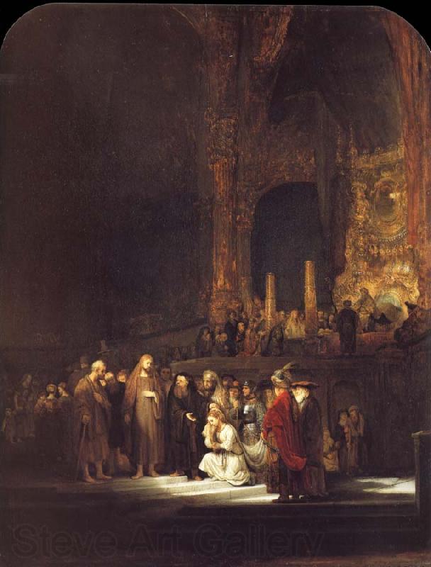 REMBRANDT Harmenszoon van Rijn The Woman Taken in Adultery Spain oil painting art
